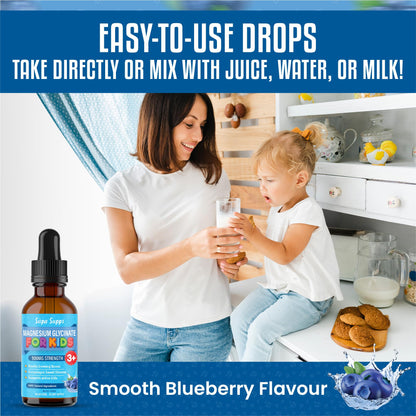 Magnesium Glycinate for Kids 30ml – Berry Calm Flavour | Gentle Liquid Formula to Support Rest and Relaxation | Easy-to-Use Dropper | Magnesium Sleep Drops | Supplement for Kids Sleep- Baby & Toddlers