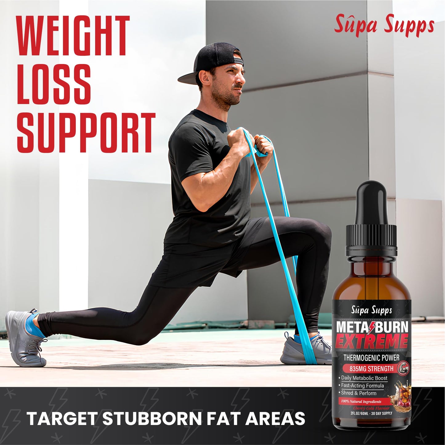 MetaBurn Extreme Liquid 60ml - Cherry Cola Flavour | Advanced Appetite Suppressants for Women & Weight Loss for Men Support | Potent Fat Burner with Caffeine, Cayenne, Green Tea & Coleus Forskohlii