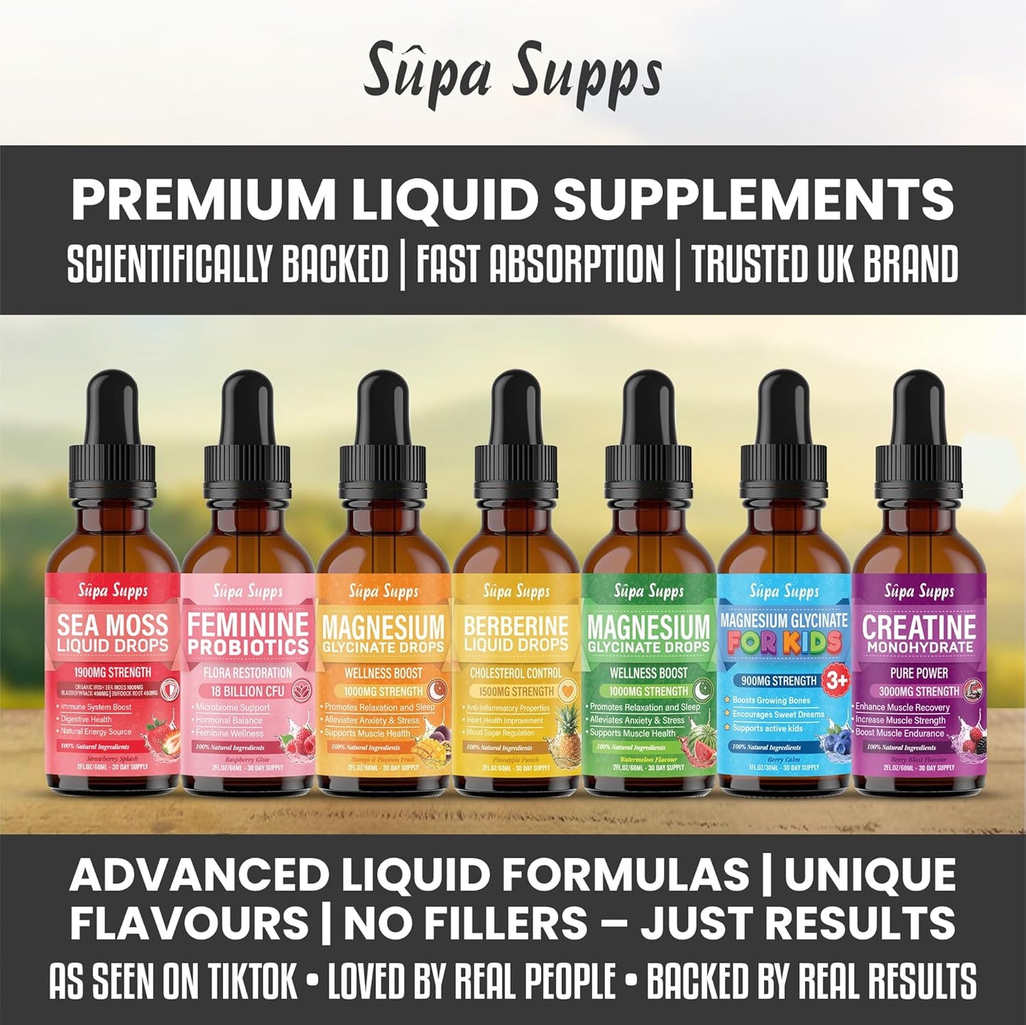 Shilajit, Ashwagandha, Lions Mane Liquid Drops - 60ml Coconut Flavour - Testosterone Booster for Energy, Focus & Vitality - Ashwagandha & Lions Mane Supplement for Men - Natural Shilajit Complex