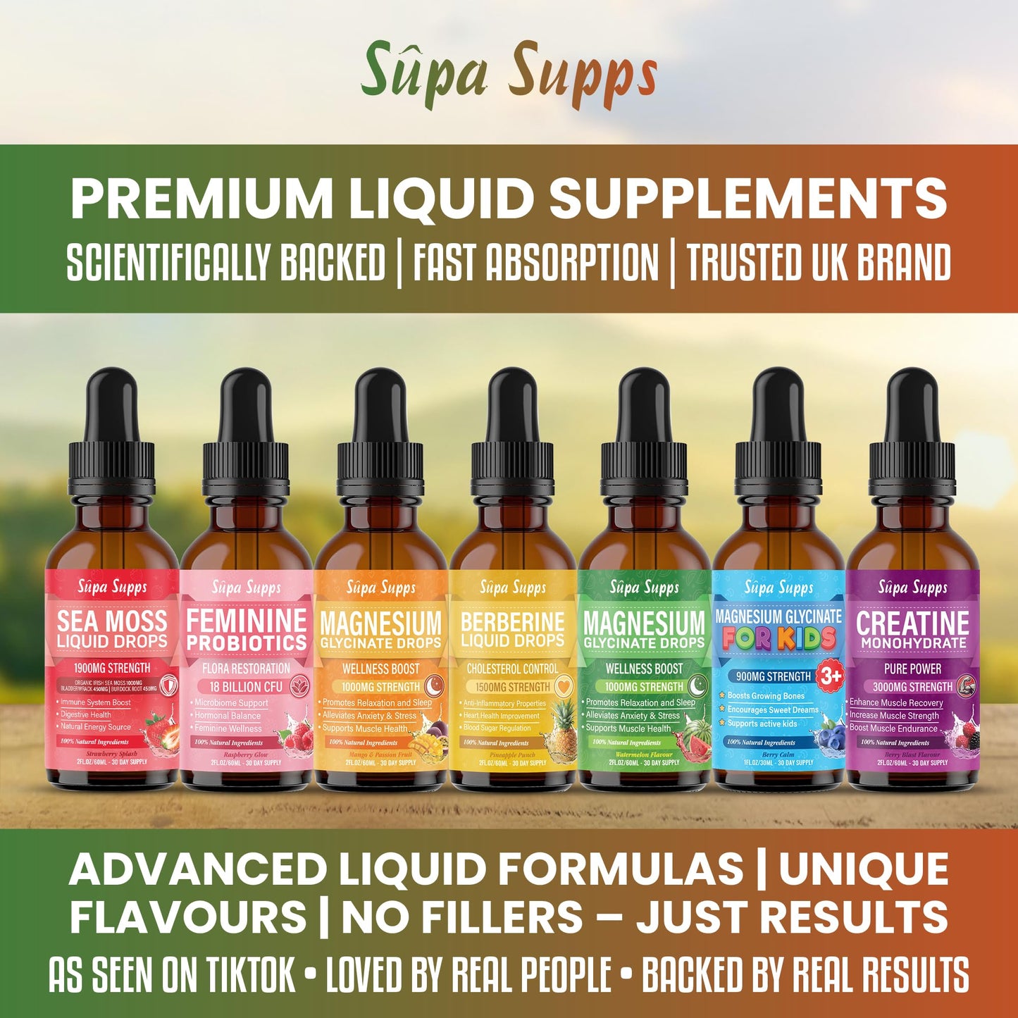 Magnesium Glycinate Liquid 1000MG – Liquid Magnesium Glycinate Drops with Trace Minerals – High Absorption, Supports Sleep, Relaxation, Nerve & Muscle Function, Watermelon/Mango & Passion Fruit
