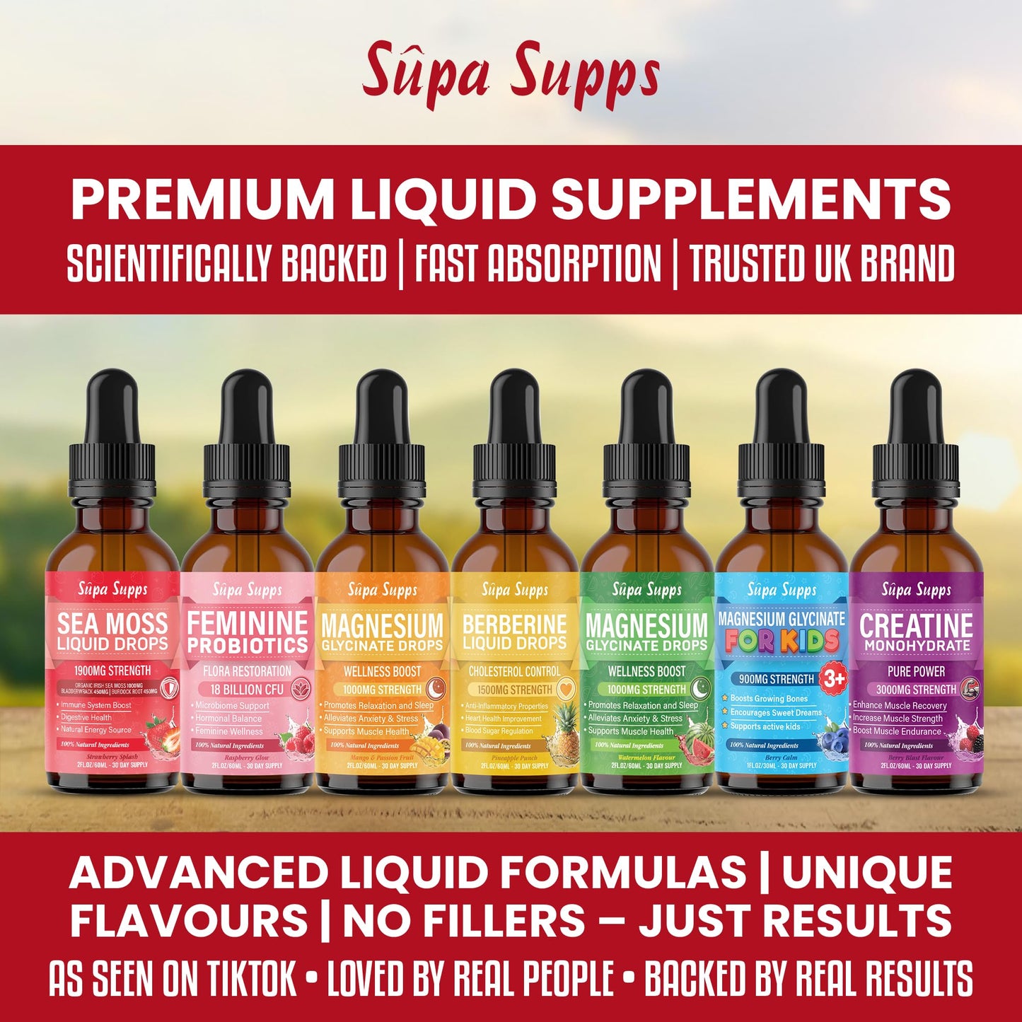 Organic Sea Moss Liquid Drops 60ml – Irish Sea Moss Organic Supplement for Immune Support, Thyroid Health, Digestion, and Skin, Seamoss Supplements with Bladderwrack & Burdock Root Strawberry Flavour
