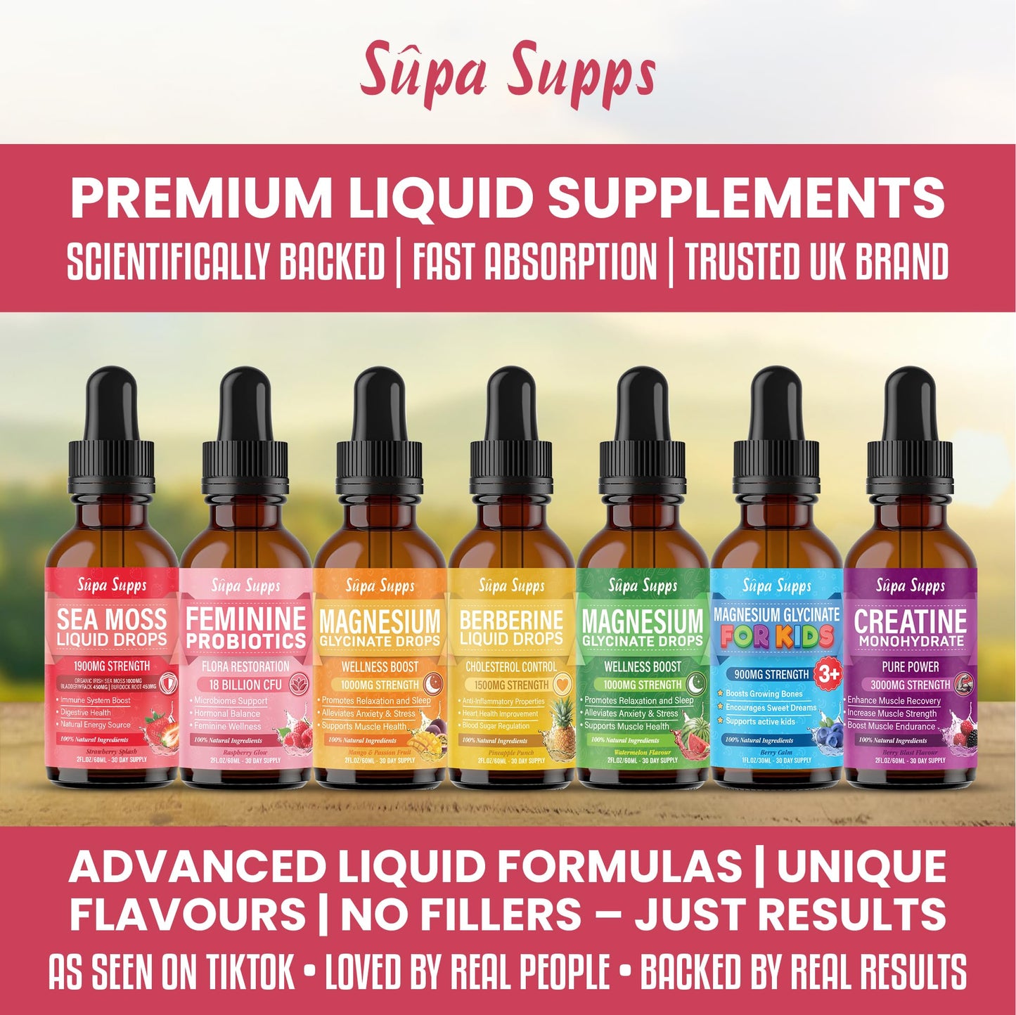 Berberine Liquid Drops - 60ml | Berberine Supplement 1500mg High Strength for Cholesterol Support | Natural Cholesterol Lowering Supplements | Aids Blood Sugar Balance - Summer Fruits Flavour