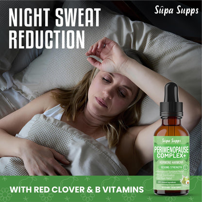 Perimenopause Liquid 60ml - Pear & Chamomile Flavour, Menopause Supplements with Red Clover & B Vitamins - Supports Hormonal Balance & Mood - Perimenopause Supplements, Pre Menopause Health Supplement